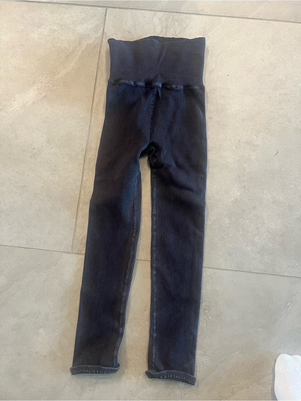 FP Movement by Free People Black Ribbed High-Waist Leggings